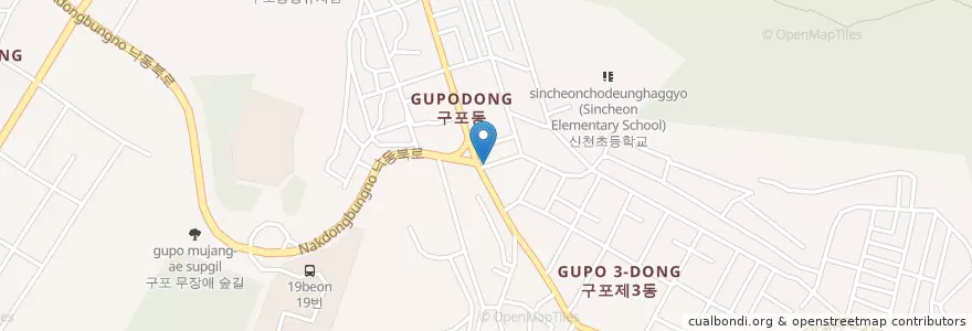 Mapa de ubicacion de Gupo-dong en South Korea, Busan, Buk-Gu, Gupo-Dong.