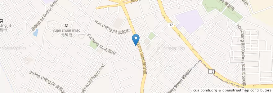 Mapa de ubicacion de 珍珍便當 en Taiwán, Kaohsiung, 楠梓區.