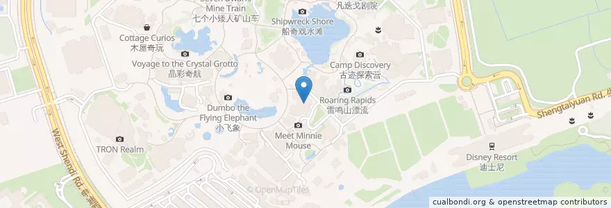 Mapa de ubicacion de 米奇好伙伴美味集市 Mickey & Pals Market Café en چین, شانگهای, پودانگ.