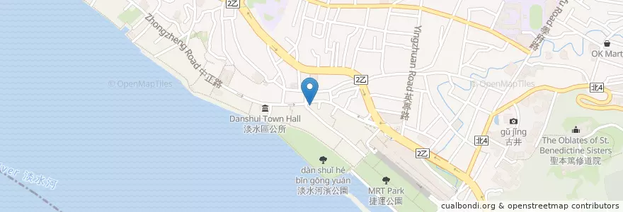 Mapa de ubicacion de 滬尾街商號 en Taiwan, Nuova Taipei, Distretto Di Tamsui.