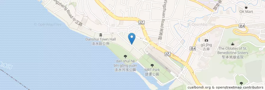 Mapa de ubicacion de 醃大王情人果 en Tayvan, 新北市, 淡水區.