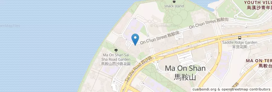 Mapa de ubicacion de Cuore en China, Hong Kong, Guangdong, Wilayah Baru, 沙田區 Sha Tin District.