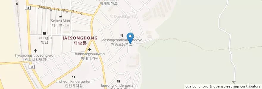 Mapa de ubicacion de 재송동 en Corea Del Sud, Busan, 해운대구, 재송동.
