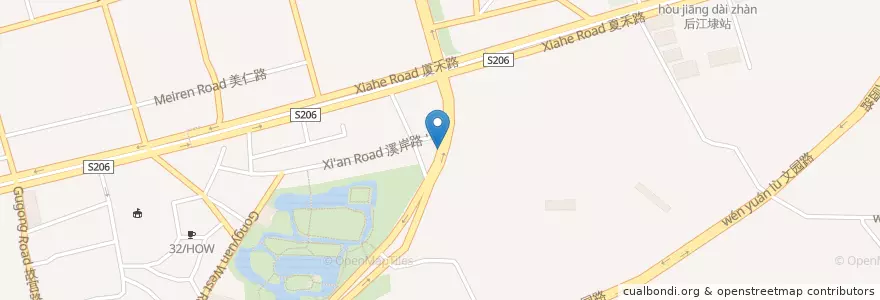 Mapa de ubicacion de 公园东门公交站背后(西侧) 125000 en Китай, Фуцзянь, 思明区.