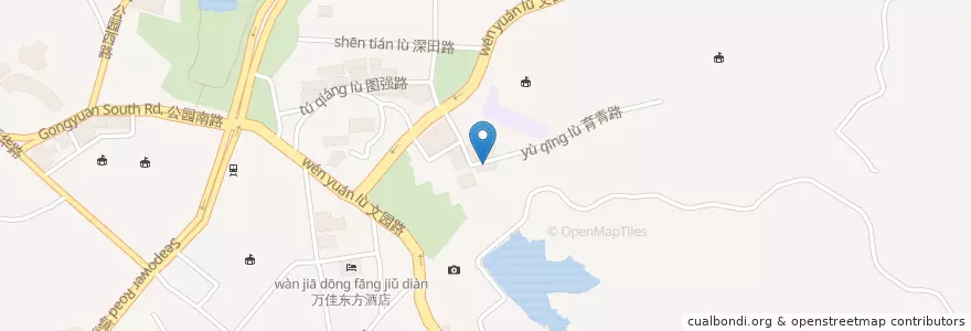 Mapa de ubicacion de 厦门市体育运动学校 en 中国, 福建省, 思明区.
