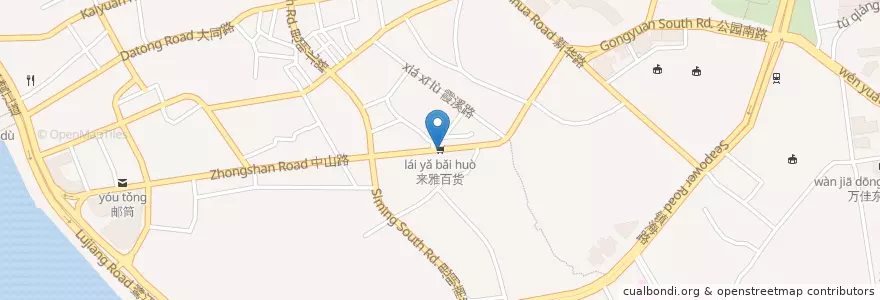 Mapa de ubicacion de 来雅百货 en Китай, Фуцзянь, 思明区.