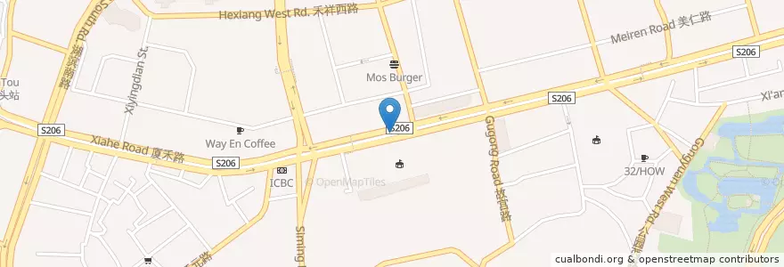 Mapa de ubicacion de 眼科医院 en China, Fujian, Siming District.