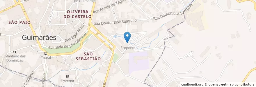 Mapa de ubicacion de Ecoponto en پرتغال, Norte, Braga, Ave, Guimarães, Oliveira, São Paio E São Sebastião.