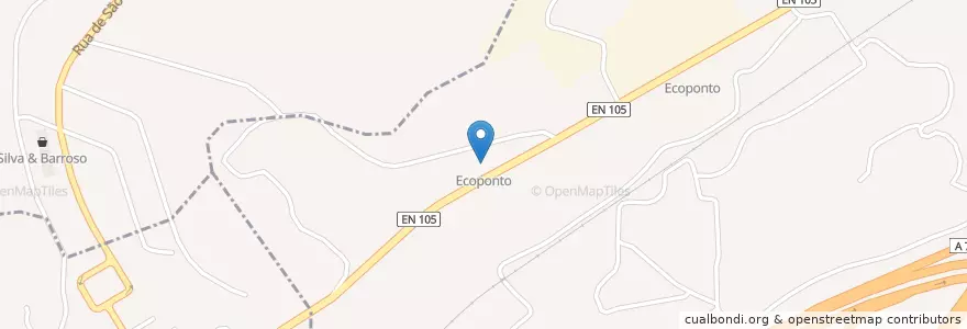 Mapa de ubicacion de Ecoponto en Portugal, Norte, Braga, Ave, Guimarães.