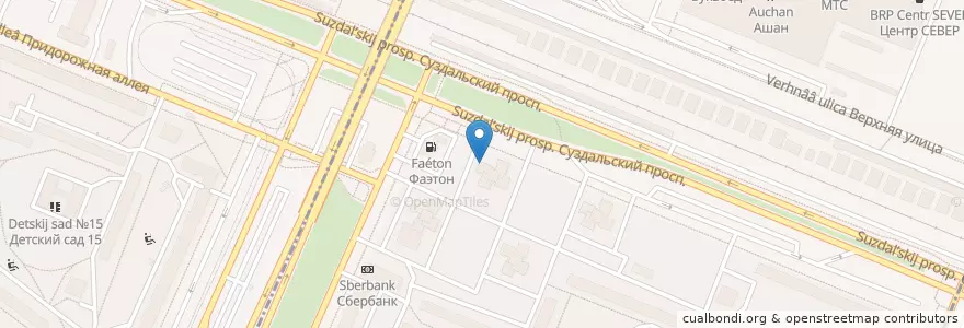 Mapa de ubicacion de Хорошее кафе en Russia, Northwestern Federal District, Leningrad Oblast, Saint Petersburg, Калининский Район.