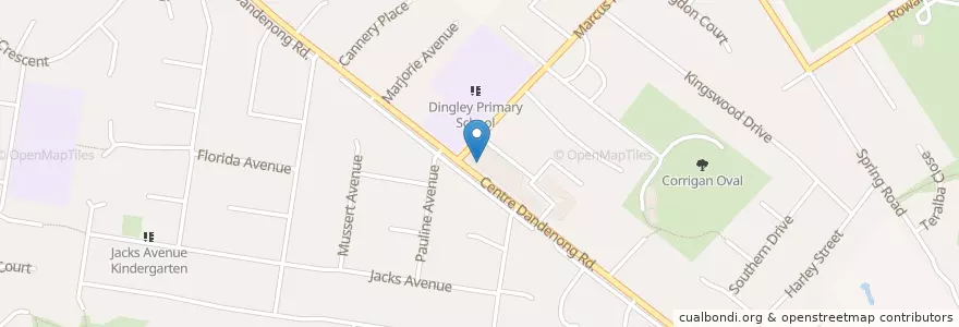 Mapa de ubicacion de Dingley Seafood en Avustralya, Victoria, City Of Kingston.