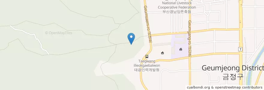 Mapa de ubicacion de 구서동 en 대한민국, 부산, 금정구, 구서동.