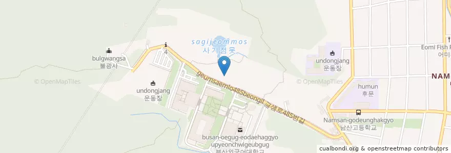 Mapa de ubicacion de 남산동 en Corea Del Sud, Busan, 금정구, 남산동.