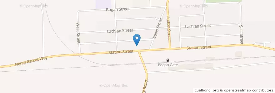 Mapa de ubicacion de Bogan Gate Post Office en أستراليا, نيوساوث ويلز, Parkes Shire Council.