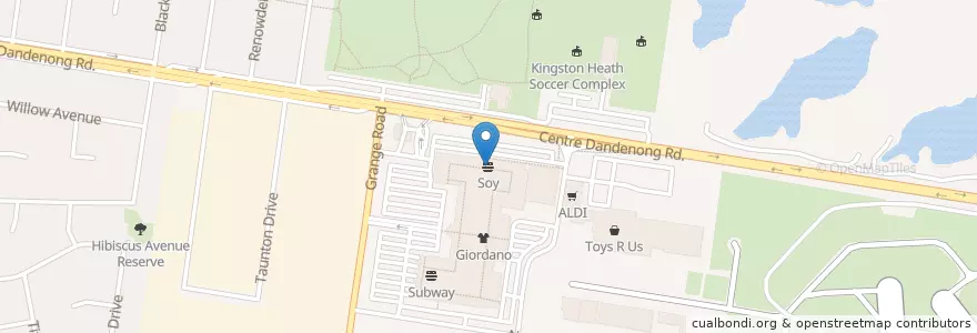 Mapa de ubicacion de Soy en Avustralya, Victoria, City Of Kingston.