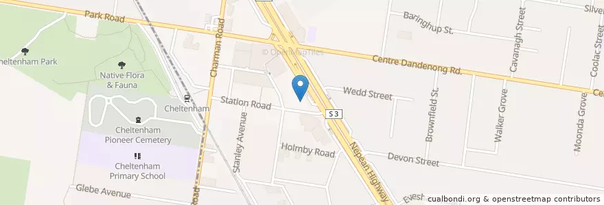 Mapa de ubicacion de Car Wash Cafe en Австралия, Виктория, City Of Kingston.