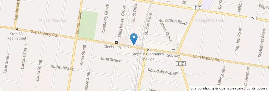 Mapa de ubicacion de Asian Wok en Australië, Victoria, City Of Glen Eira.