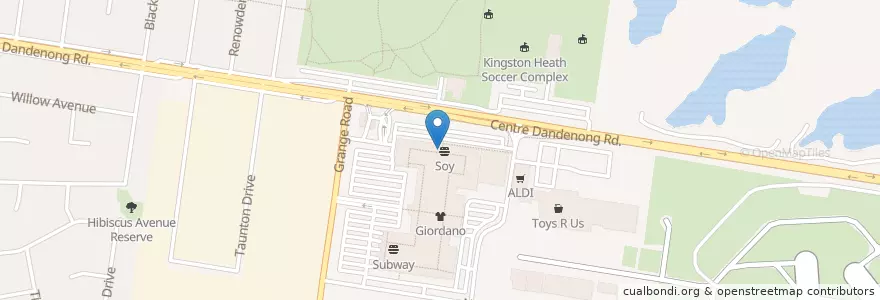 Mapa de ubicacion de Muffin Break en Австралия, Виктория, City Of Kingston.