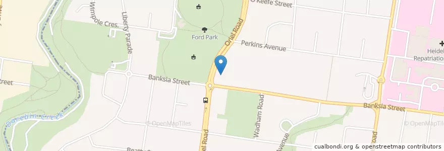 Mapa de ubicacion de Bellfield Community Centre en Australie, Victoria, City Of Banyule.