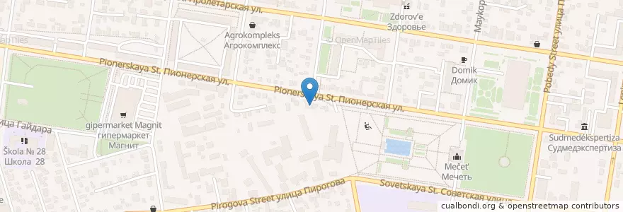 Mapa de ubicacion de Чайхана en Russia, Distretto Federale Meridionale, Territorio Di Krasnodar, Adighezia, Городской Округ Майкоп.