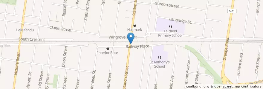 Mapa de ubicacion de Pizza Stazione en Australia, Victoria, City Of Darebin.