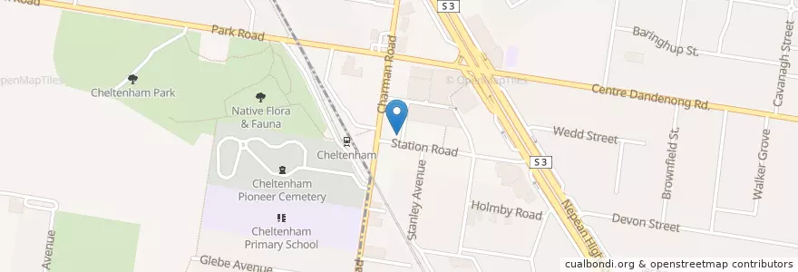 Mapa de ubicacion de Pizza Roma en Australie, Victoria, City Of Kingston.