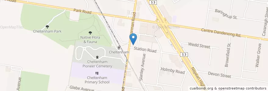 Mapa de ubicacion de Reddy Roasts en Australia, Victoria, City Of Kingston.