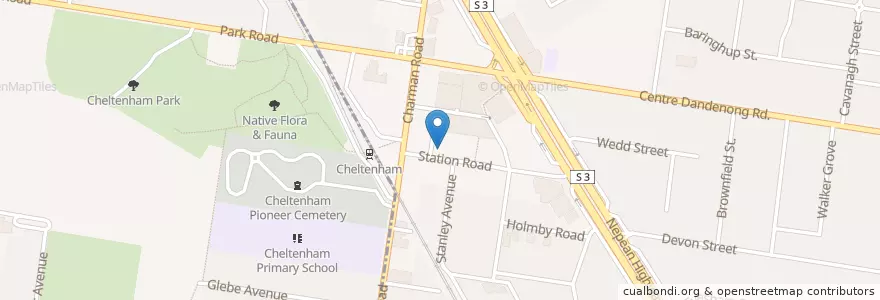 Mapa de ubicacion de The Gamekeepers en Australie, Victoria, City Of Kingston.