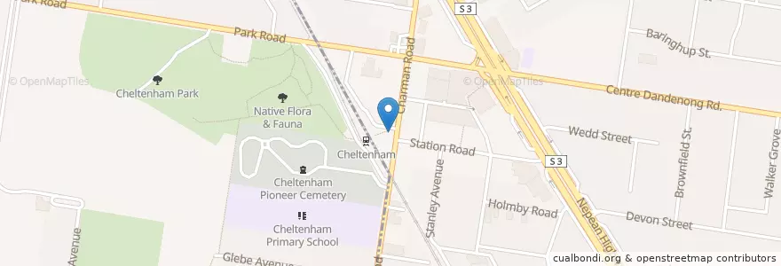 Mapa de ubicacion de Johnny Dante en Australië, Victoria, City Of Kingston.