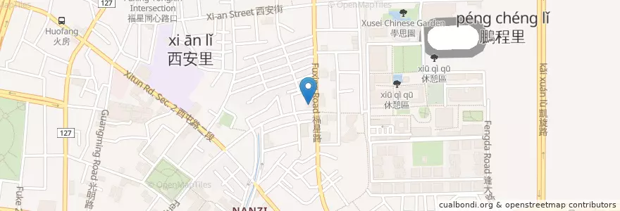 Mapa de ubicacion de 京典牙醫診所 en 臺灣, 臺中市, 西屯區.