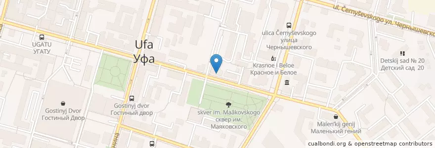 Mapa de ubicacion de BrewКВА en Rusland, Приволжский Федеральный Округ, Basjkirostan, Городской Округ Уфа.