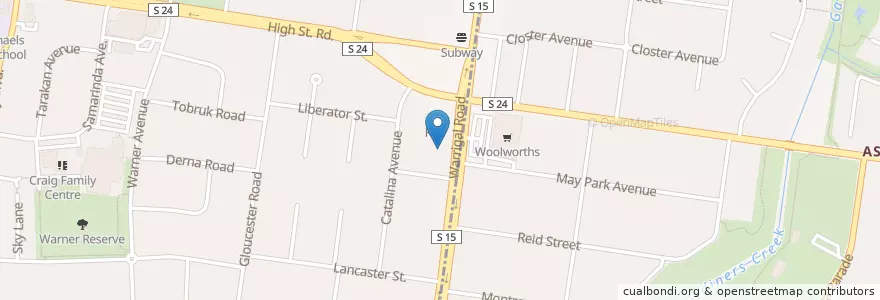 Mapa de ubicacion de Clever Kids en 오스트레일리아, Victoria, City Of Monash.