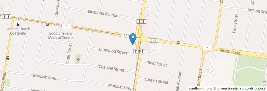 Mapa de ubicacion de Messy Baba en Australia, Victoria, City Of Glen Eira, City Of Monash.