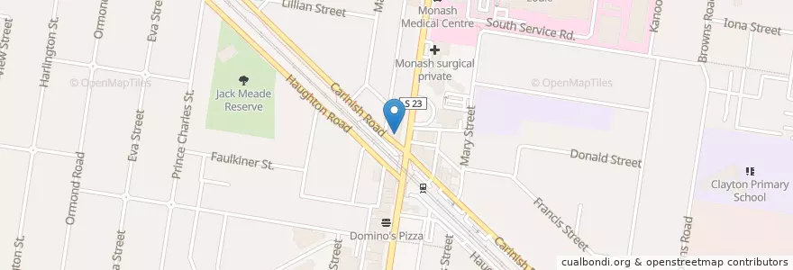 Mapa de ubicacion de Kagnaroo Korean Restaurant en Australien, Victoria, City Of Monash.