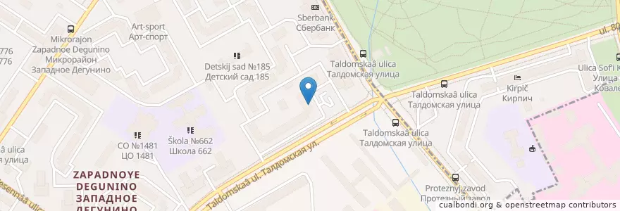 Mapa de ubicacion de Эстетик en Russia, Distretto Federale Centrale, Москва, Северный Административный Округ, Район Западное Дегунино.