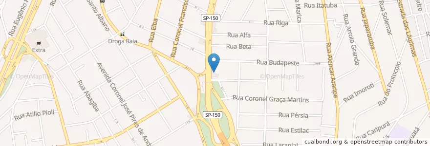 Mapa de ubicacion de Hamburgueria K9 en 巴西, 东南部, 圣保罗, Região Geográfica Intermediária De São Paulo, Região Metropolitana De São Paulo, Região Imediata De São Paulo, 聖保羅.