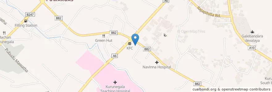 Mapa de ubicacion de Sinexpo en Sri Lanka, වයඹ පළාත, කුරුණෑගල දිස්ත්‍රික්කය, Kurunegala M.C. Limit.