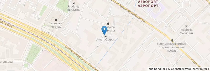 Mapa de ubicacion de ГорФарма en Россия, Центральный Федеральный Округ, Москва, Северный Административный Округ, Район Аэропорт.