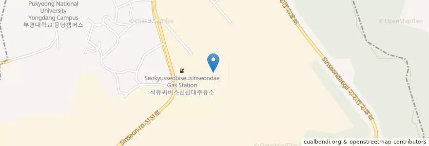 Mapa de ubicacion de 용당동 en Korea Selatan, 부산, 남구, 용당동.