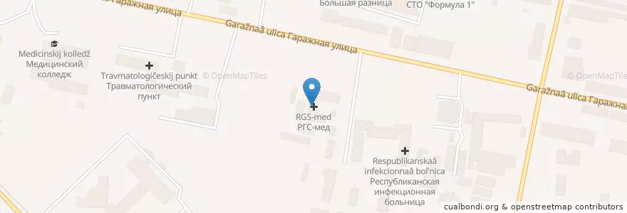 Mapa de ubicacion de РГС-мед en Rusia, Северо-Западный Федеральный Округ, Komi, Городской Округ Сыктывкар.