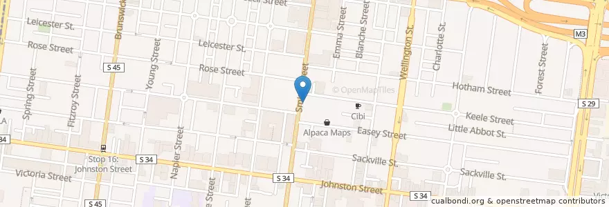 Mapa de ubicacion de Courtyard Café en أستراليا, ولاية فيكتوريا, City Of Yarra.