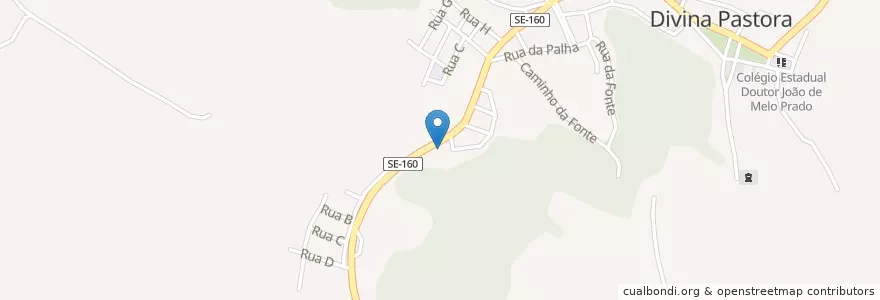 Mapa de ubicacion de Comida Caseira en 巴西, 东北部, 塞尔希培, Região Geográfica Intermediária De Aracaju, Microrregião Do Leste Sergipano, Divina Pastora.