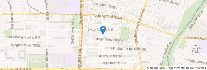 Mapa de ubicacion de 無名鴨肉麵 en Taïwan, Kaohsiung, 左營區.