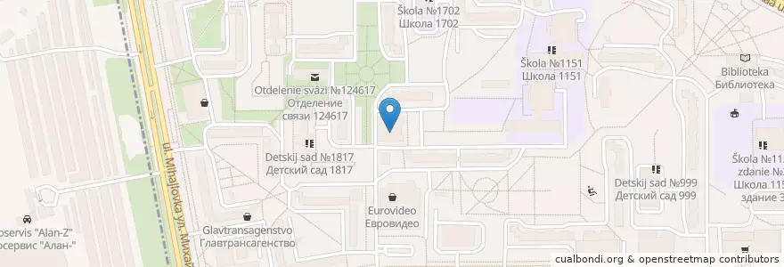 Mapa de ubicacion de Управа района Крюково en Russia, Central Federal District, Moscow Oblast, Moscow, Zelenogradsky Administrative Okrug, Kryukovo District.