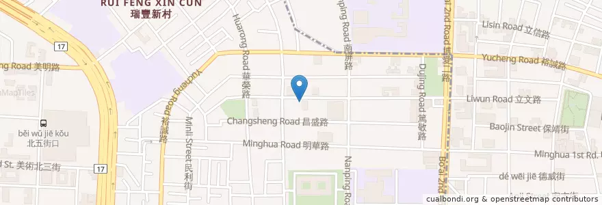 Mapa de ubicacion de 凹子底郵局 en 台湾, 高雄市, 鼓山区.