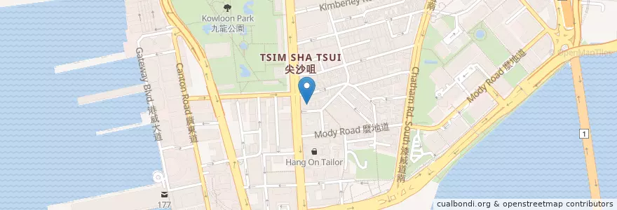 Mapa de ubicacion de 大新銀行 Dah Sing Bank en China, Guangdong, Hong Kong, Kowloon, Wilayah Baru, 油尖旺區 Yau Tsim Mong District.
