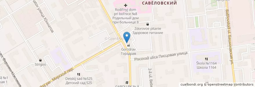 Mapa de ubicacion de Pizza Hut en Rússia, Distrito Federal Central, Москва, Северный Административный Округ.