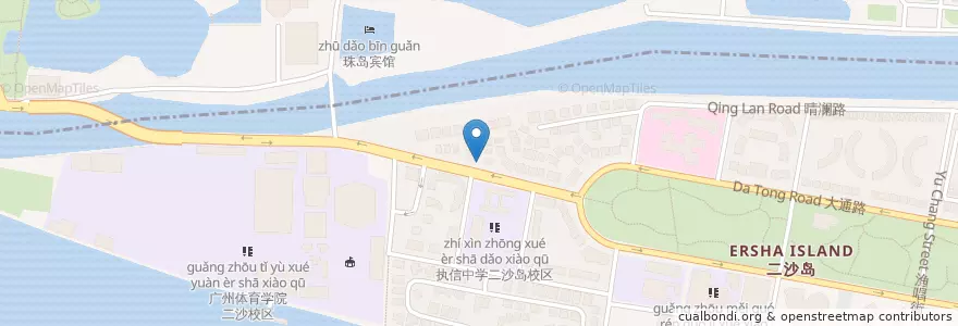 Mapa de ubicacion de 白云街道 en 中国, 广东省, 广州市, 越秀区.