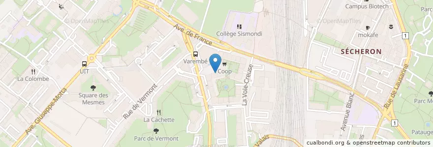 Mapa de ubicacion de Sagano en Switzerland, Geneva, Geneva, Geneva.