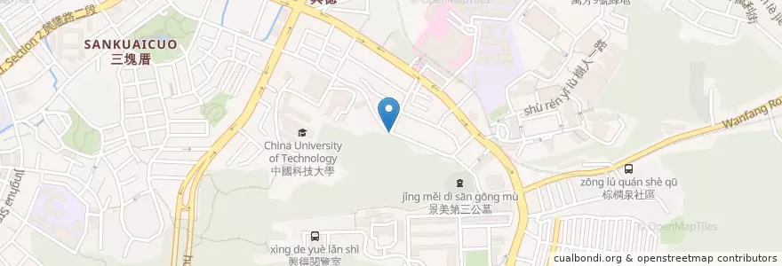 Mapa de ubicacion de 台北振王宮 en Taïwan, Nouveau Taipei, Taipei, District De Wenshan.